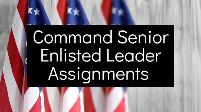 Command Senior Enlisted Leader Assignments 2021